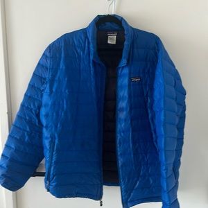 Patagonia - royal blue men’s down sweater - size L BROKEN ZIPPER
